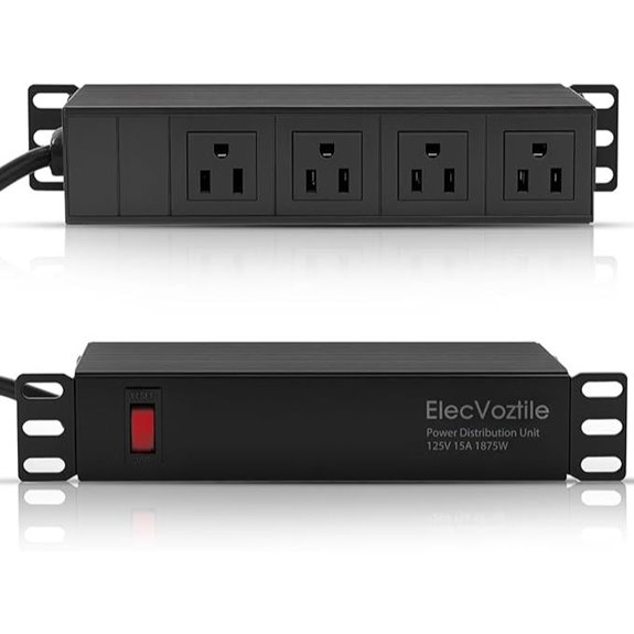 10 Inch Rack PDU with Surge Protection and Outlets