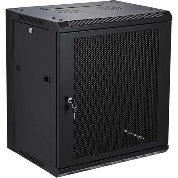12U Wall Mount Server Cabinet Network Rack Vented Enclosure Locking Door