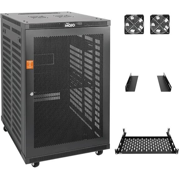 Tecmojo 18U Wall Mount Server Rack with Casters