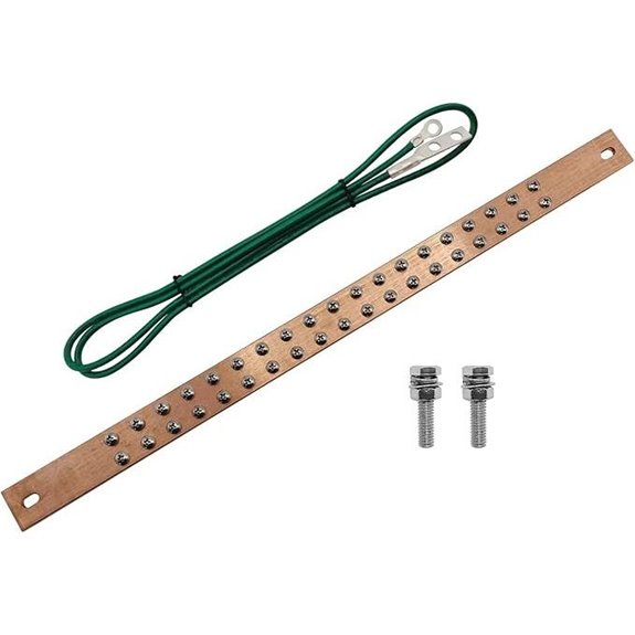 19 Inch Copper Bus Bar Kit with Grounding Cable
