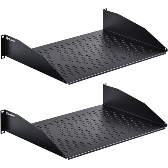 RackPath 2U Universal Rack Shelf (2-Pack)
