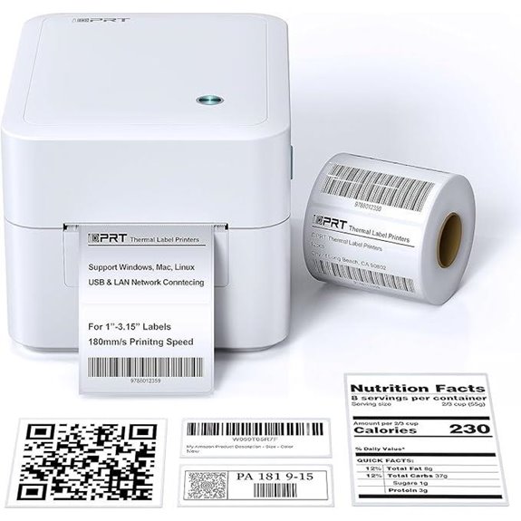 iDPRT 3-Inch Thermal Label Maker with USB/LAN