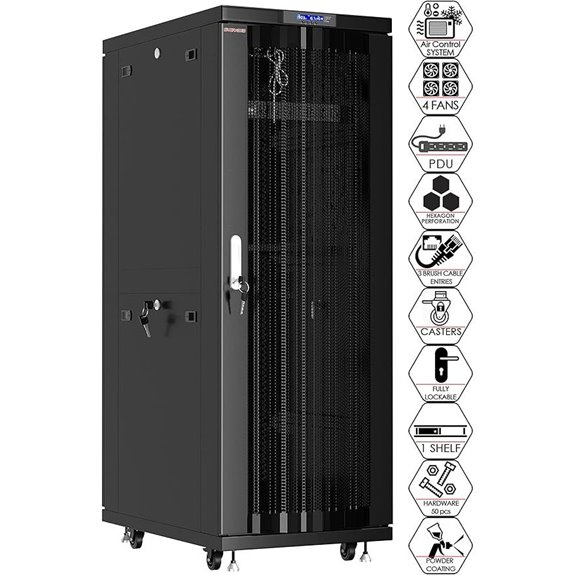 Sysracks 42U Server Rack with Locking Cabinet