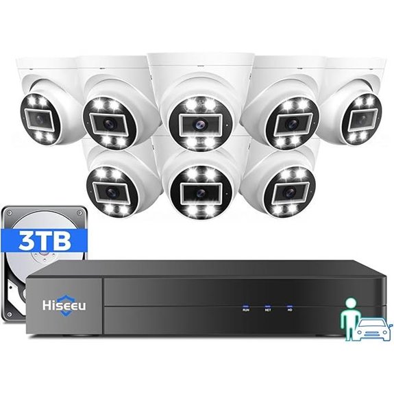 Hiseeu 4K PoE Security Camera System 8 Cameras