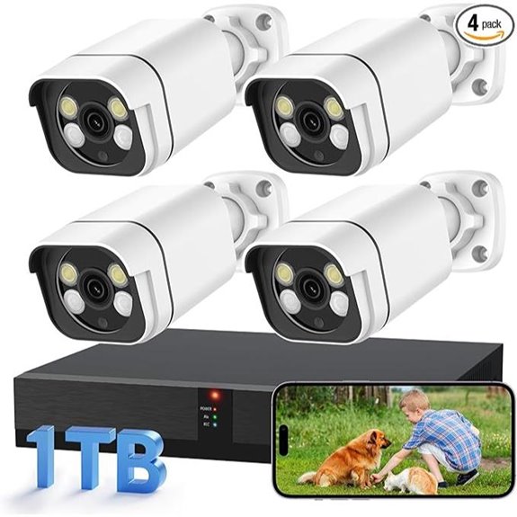 4K PoE Security Camera System with Night Vision