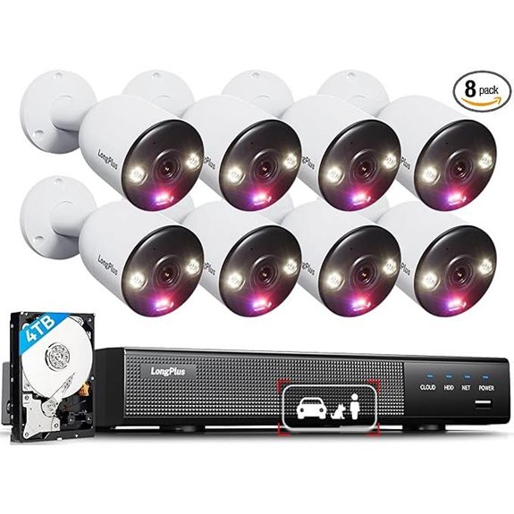 LongPlus 4K PoE Security Camera System (8pcs)