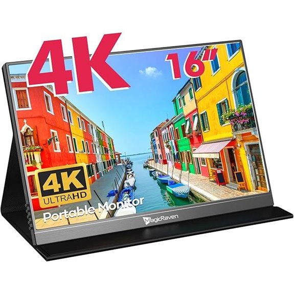 4K Portable Monitor with Speakers and Cover