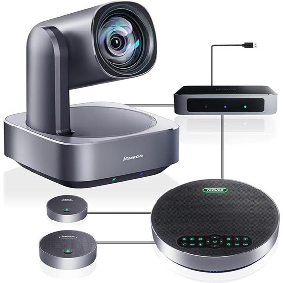 Tenveo 4K PTZ Conference Camera with Speakerphone Kit