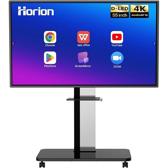 55-Inch 4K Interactive Smart Board with Wall Mount