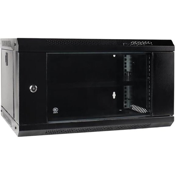 6U Wall-Mount Server Rack with Lockable Glass Door