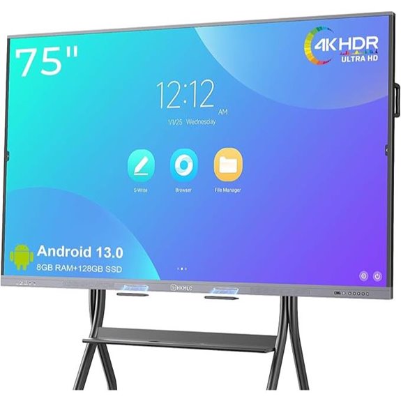 HKMLC 75 Smart Interactive Whiteboard with 4K UHD
