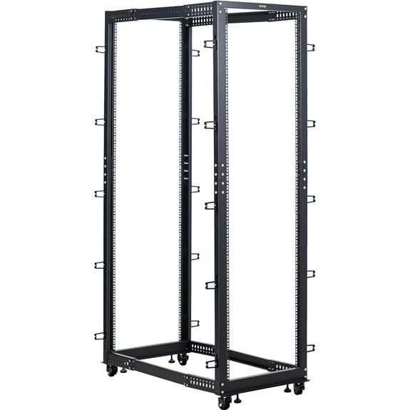 VIVO 42U Adjustable Mobile Server Rack Cart