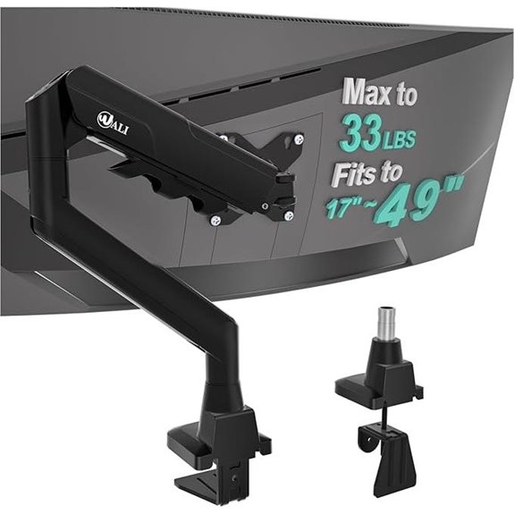 WALI Single Monitor Arm for 17-49 Inch Screens