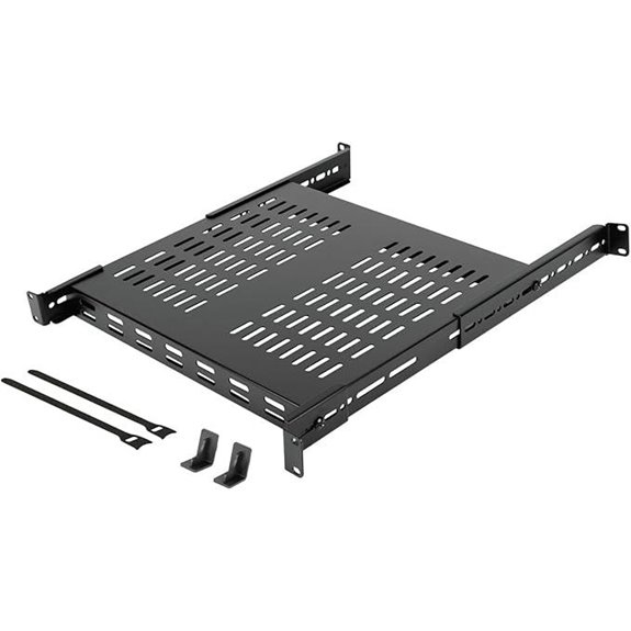 Tecmojo 1U Vented Server Rack Shelf Adjustable Depth