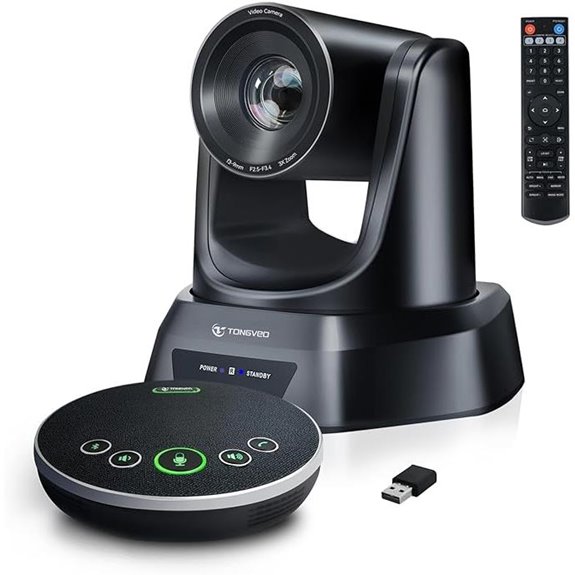 TONGVEO AI PTZ Conference Camera System with Microphones