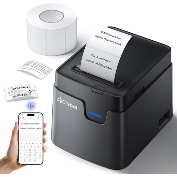CLABEL 221D Bluetooth Barcode Label Printer