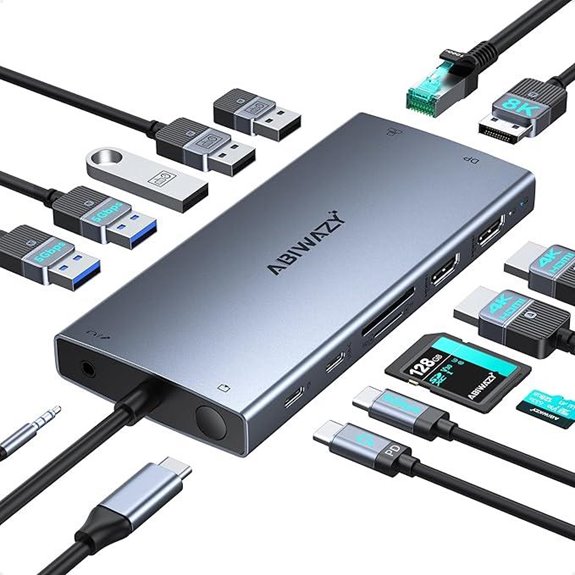USB-C Docking Station with Dual 4K Monitors