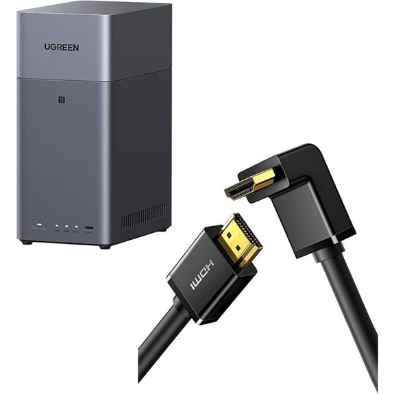 UGREEN 2-Bay NAS with HDMI & Switch Cable