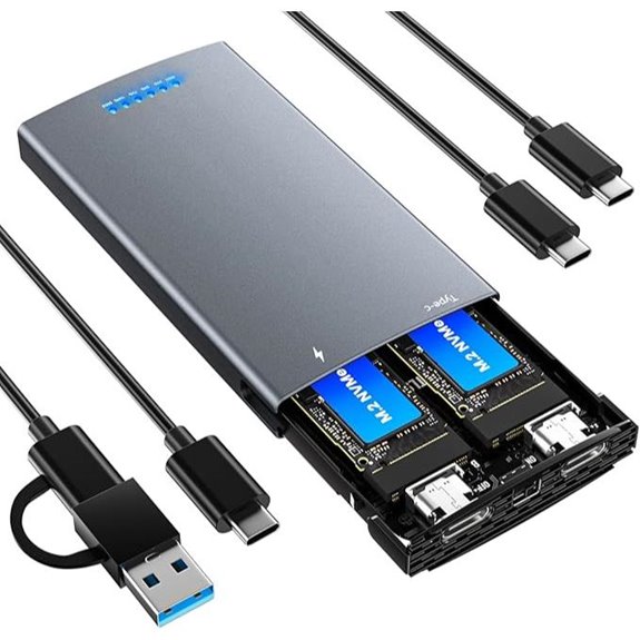 Dual Bay Raid SSD Enclosure with Clone & Raid Modes