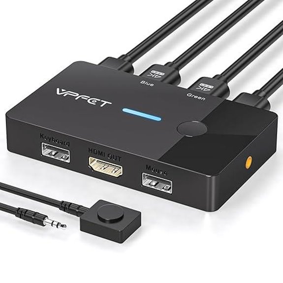 HDMI KVM Switch 2 Ports for Monitors and PCs