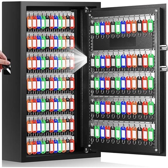 144-Key Fireproof Lock Box with Combination Lock