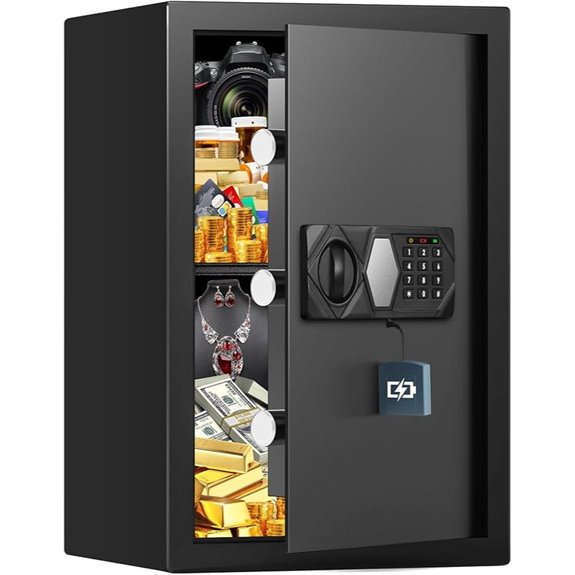 Large Fireproof Safe with Alarm & Backup Keys