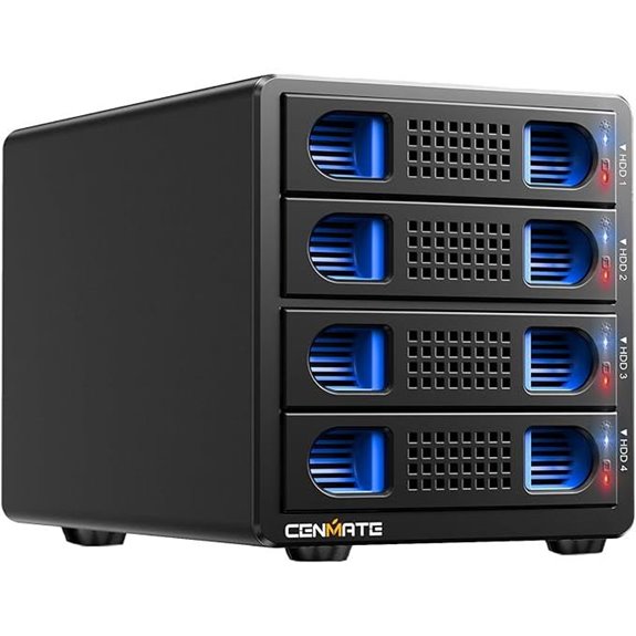 4-Bay RAID Enclosure with Cooling Fan and 80TB Support