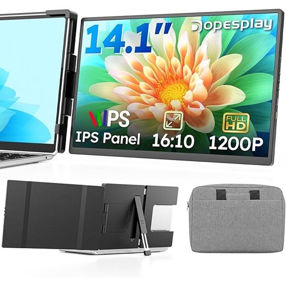 14.1 FHD IPS Laptop Dual Monitor Extender