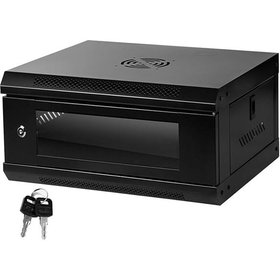 Server Rack Enclosure with Glass Door Lock Removable Sides