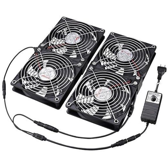 Wathai 4x120mm GPU Mining Rigs Fan with Variable Speed