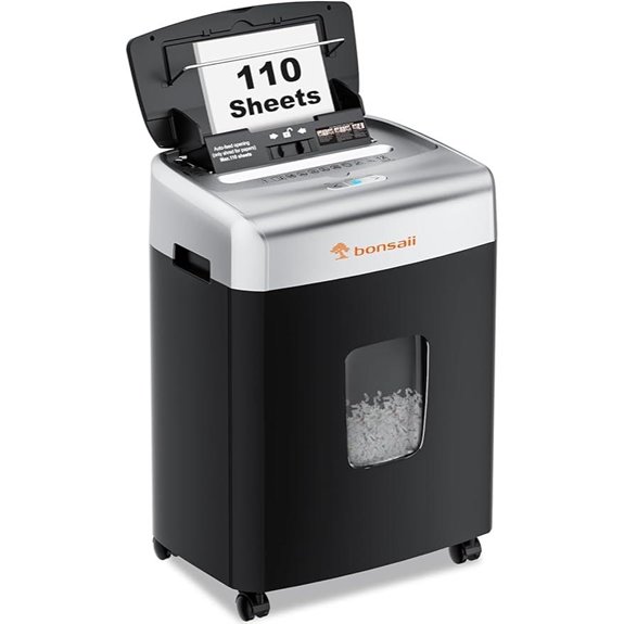 Bonsaii 110-Sheet Heavy Duty Micro Cut Shredder