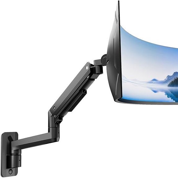 monTEK Heavy Duty Wall Mount Monitor Arm