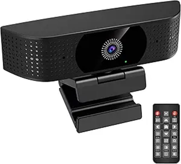 4K Webcam with Dual Mics for PC and Streaming