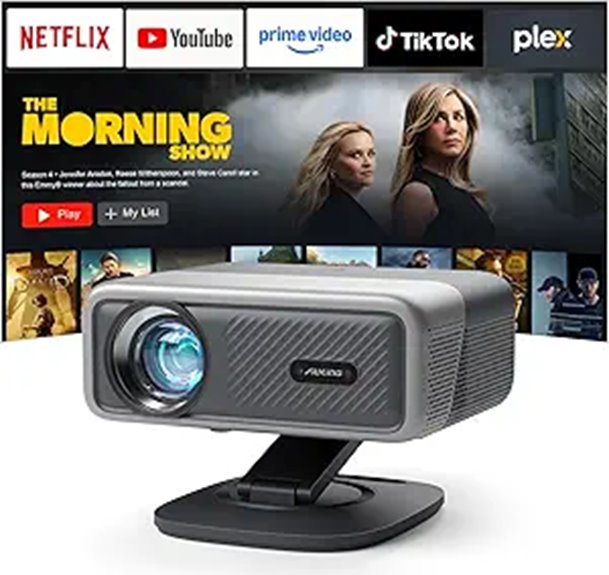 AuKing 4K WiFi Bluetooth Outdoor Projector