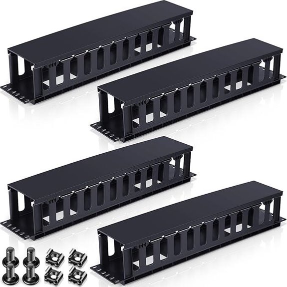 Taiyin 4Pcs 19 Horizontal Cable Management Panel