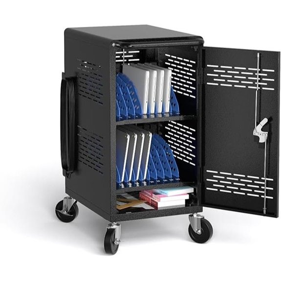 POCHAR 20-Device Laptop Charging Cart with Lock