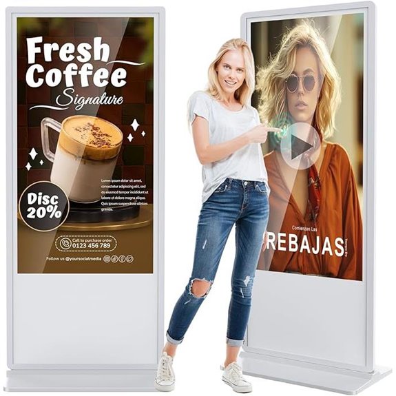 65-Inch 4K Touchscreen Digital Signage with Custom Logo