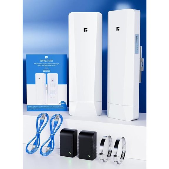 Outdoor Wireless Bridge Set for Long-Distance Networking