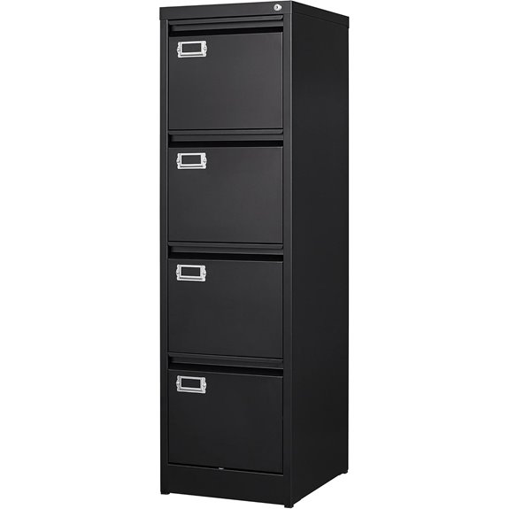 4-Drawer Locking Metal File Cabinet for Office/Home
