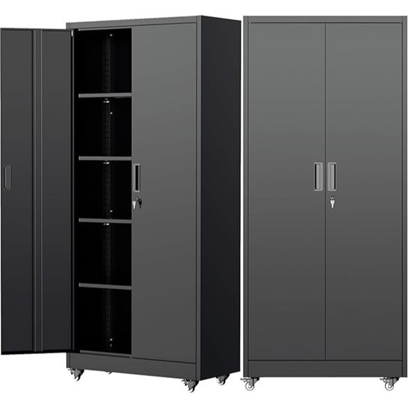 Pataku 73 Metal Storage Cabinet with Wheels