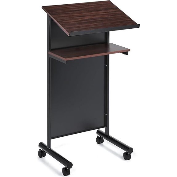 Audio-Visual Wheeled Lectern with Storage