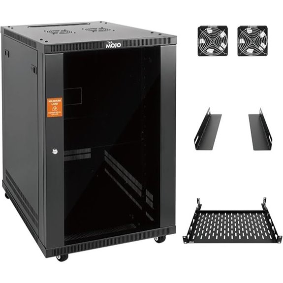 Tecmojo 18U Wall Mount Server Rack with Casters
