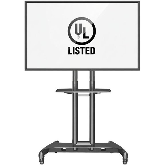 NB Mobile TV Cart with Wheels for 32-75 Inch Screens