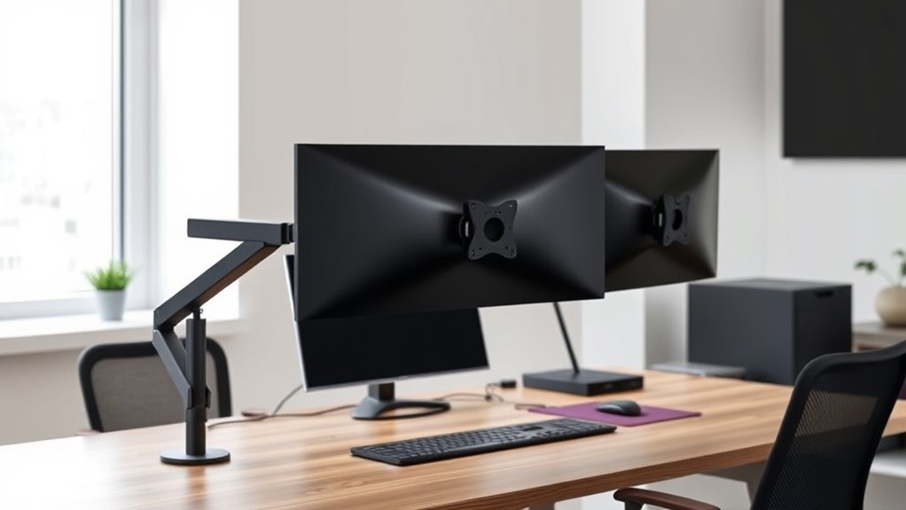 monitor arm compatibility and features
