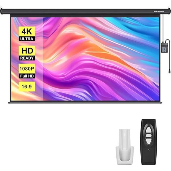VIVOHOME Motorized 100 4K Electric Projector Screen