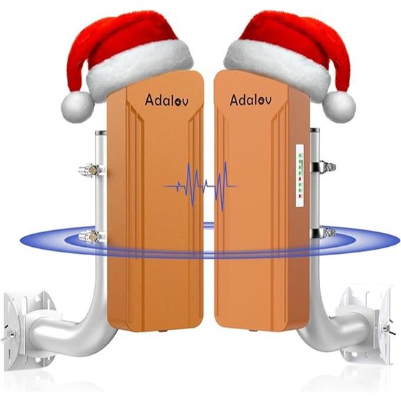 Dual Band Outdoor WiFi Bridge with Mounts