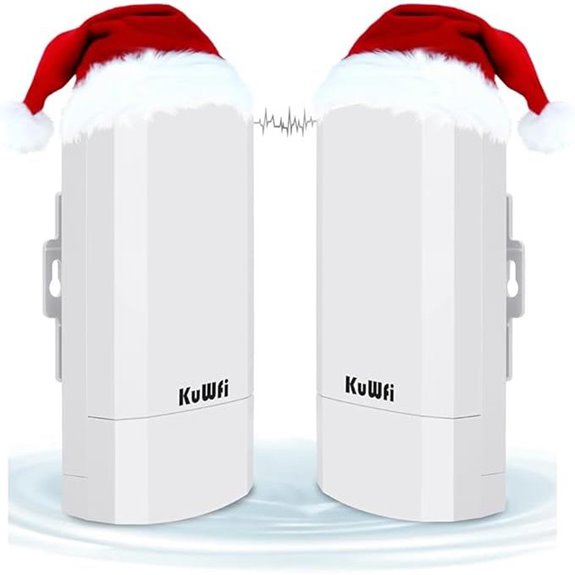 KuWFi 2-Pack 300Mbps Outdoor Wireless Bridge Kit