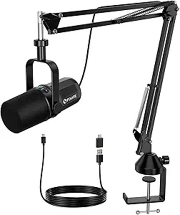 FDUCE Microphone with Boom Arm for Podcasting