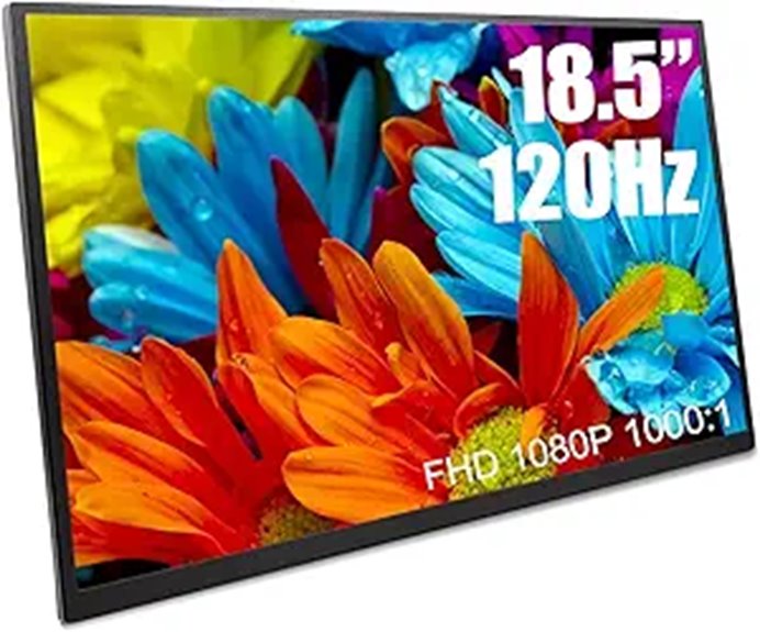 Large Portable Monitor for Laptop 120Hz FHD Dual Speakers