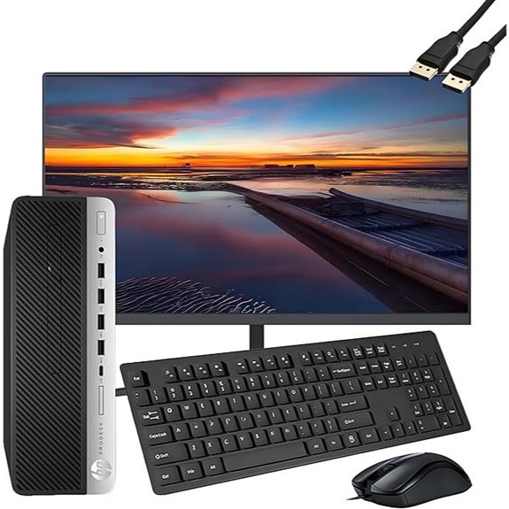 HP ProDesk 600 G3 SFF Desktop with 21.5 FHD Monitor